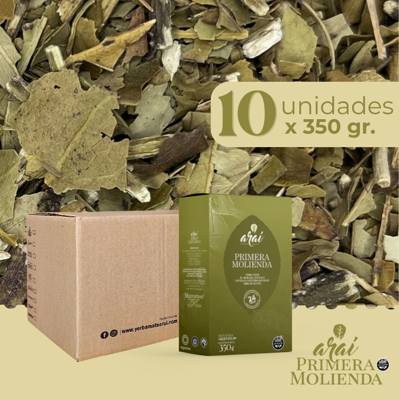 Yerba Mate Araí Primera Molienda SG Pack x 350gr